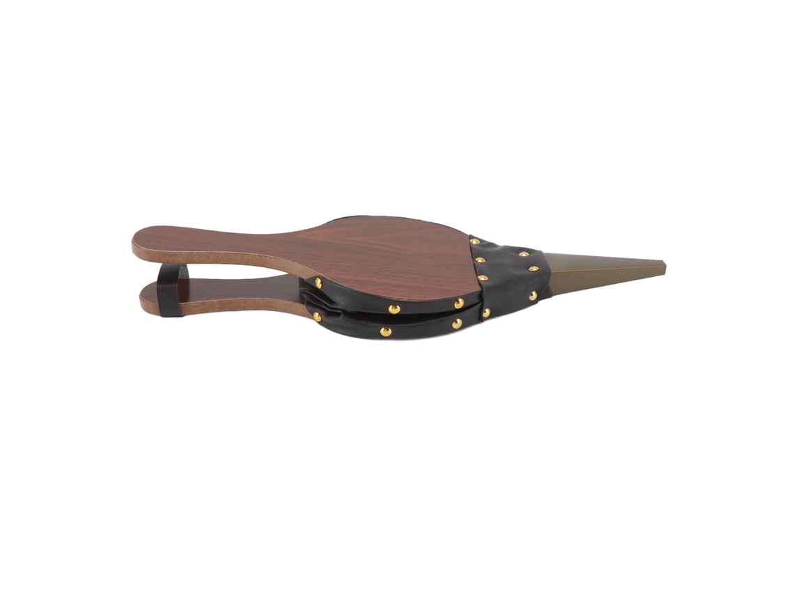 Soplador de fuego portátil de 15,0 x 5 cm con correa para camping y barbacoas.