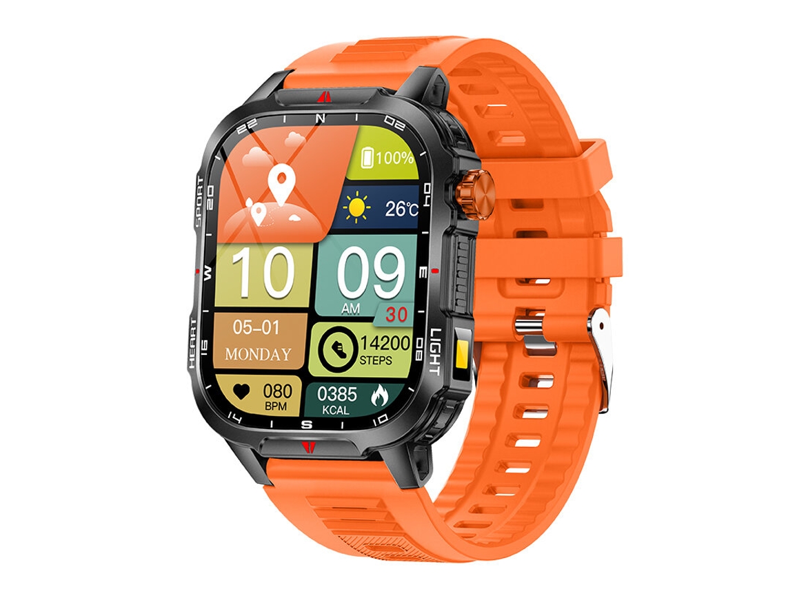 Reloj inteligente Senbono V35 con pantalla HD de 2,01 pulgadas, linterna LED, batería enorme de 1100 mAh y modos multideportivos Mdug.