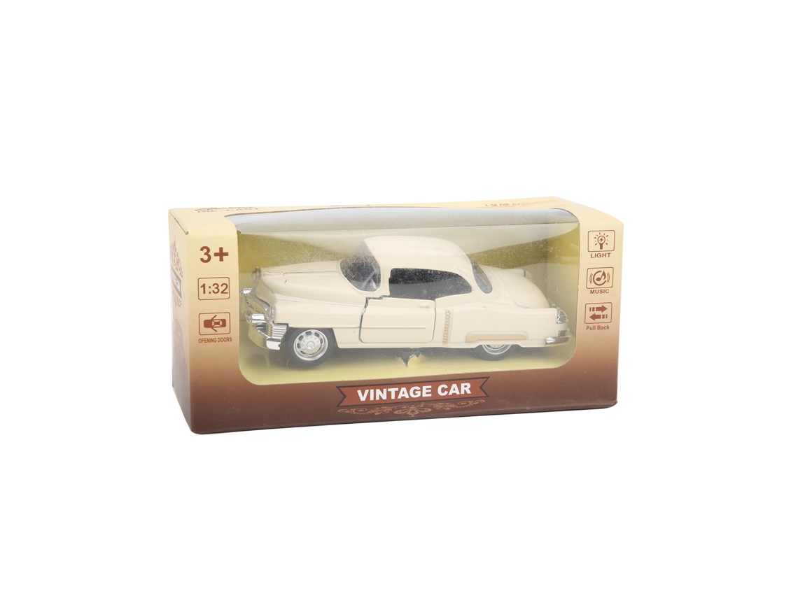 Bjww-Carro Infantil Liga Com Som E Luz Modelo Classic Recuo Presente Carro (branco)