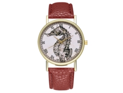 Reloj De Pulsera Analógico De Cuarzo Unisex Zhoulianfa, Diseño De Caballito De Mar, Color Café.