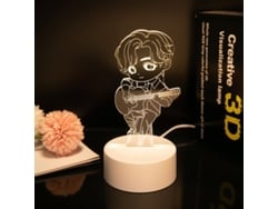 Lámpara de noche con ilusión 3D, 7 colores, interruptor táctil y alimentación USB, Siurn (Celebridad)