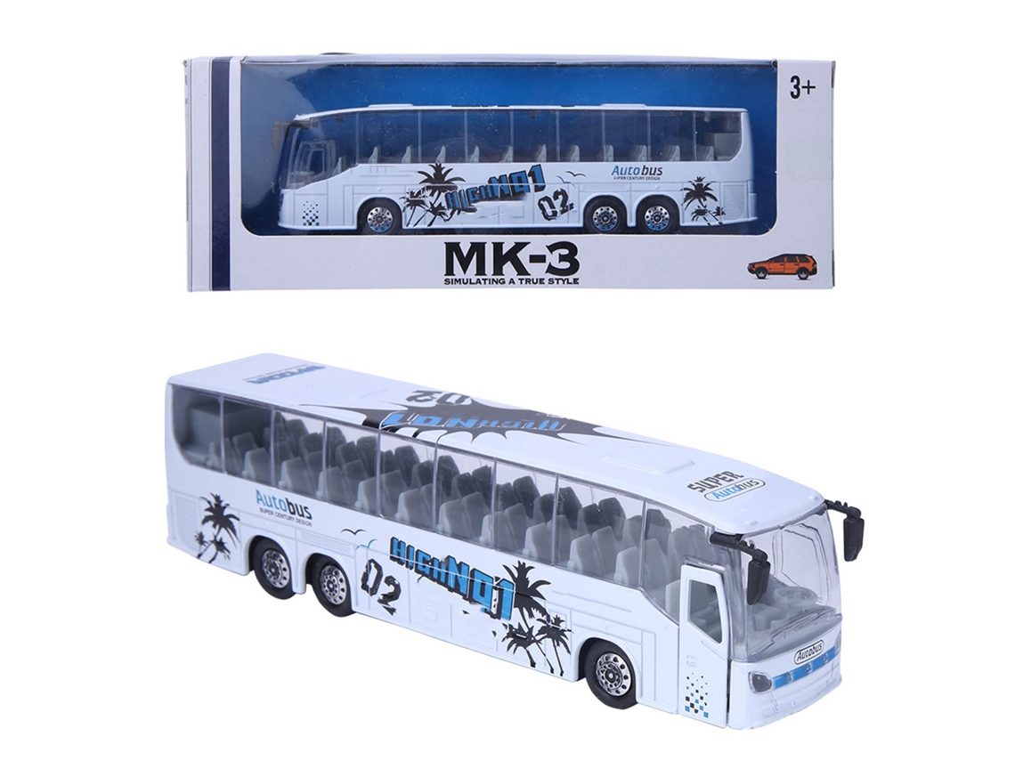 Ats-juguete De Autobús Simulado 1:50 Modelo De Aleación Con Luz Y Música Para Niños (blanco)