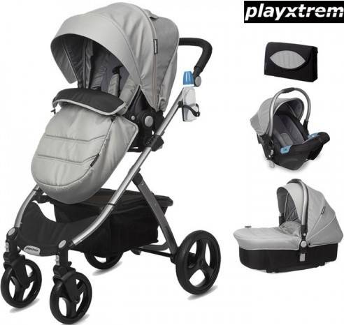 Carrito de Bebé Trio PLAYXTREM 3 Silver
