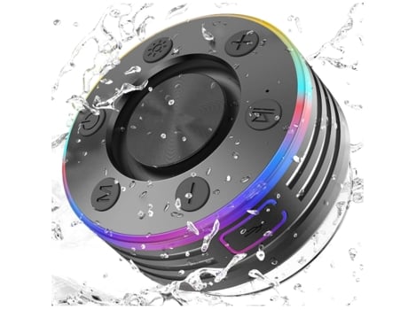 Altavoz Bluetooth, Altavoz Bluetooth portátil impermeable IPX7, espectáculo de luces LED, micrófono incorporado, mini altavoz al aire libre para CH...