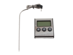 Termómetro Digital Para Cocina, Carne Y Barbacoa Con Sonda, Alerta, Temporizador Y Pantalla Lcd (c/f -25℃ A 300℃).