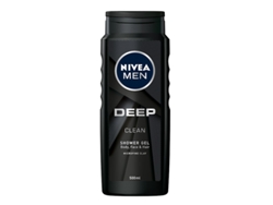 Gel de ducha limpiador profundo 3 en 1 para hombre, 500 ml - Limpiador multifuncional Nivea para cuerpo, rostro y cabello