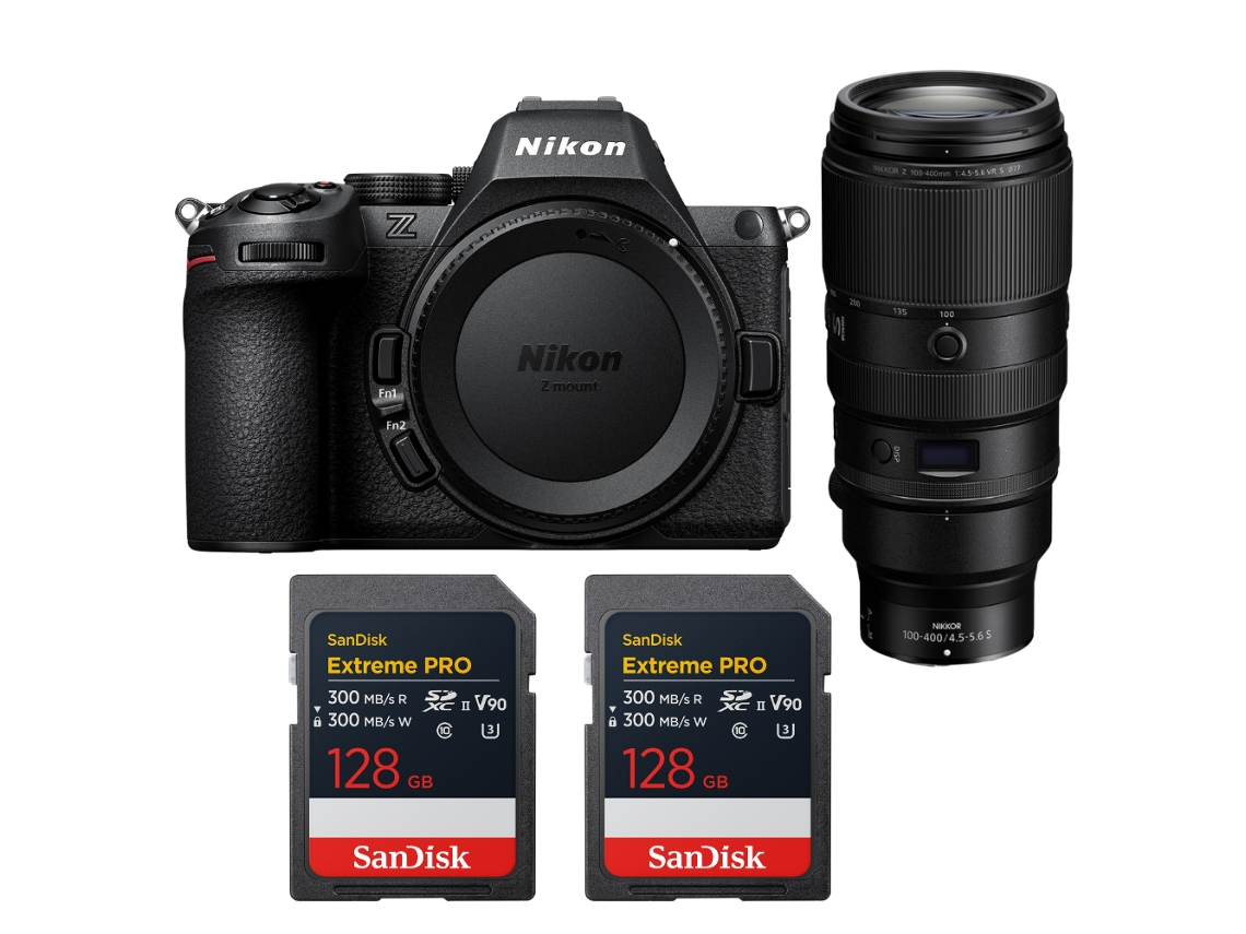 Nikon Z5 Ii + 100-400mm F/4.5-5.6 Vr S + 2 Sandisk 128gb Extreme Pro Uhs-ii Sdxc + Ebook “20 Consejos Para Fotos Que Impactan”