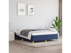 Cama Sin Colchón Tela Azul 140x190 Cm