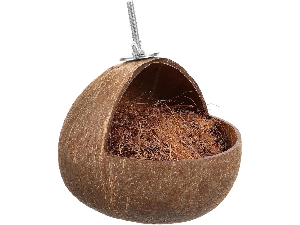 Nido De Cría Para Loros De Cáscara De Nuez Marrón, Duradero