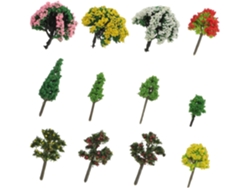 60 Figuras Decorativas De Plástico Con Forma De Mini Árboles Para Paisajes.