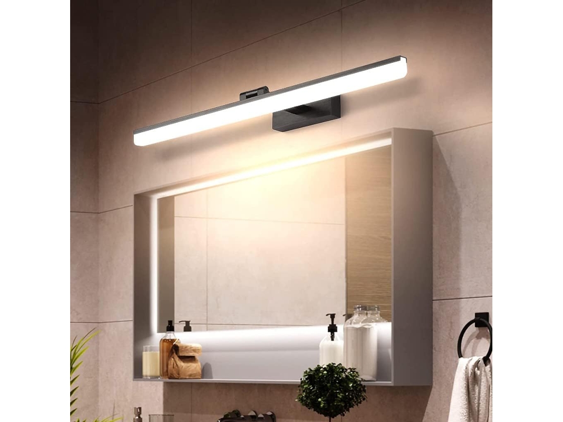 Aplique De Baño Led Con Luz Para Espejo (50 Cm, 12 W) — Aplique De Pared Impermeable (ip44) — Rotación De 180°