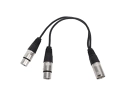 Cabo Divisor Xlr 3 Pinos Macho Para Duas Fêmeas Adaptador De Microfone Equilibrado 0.3m/1ft