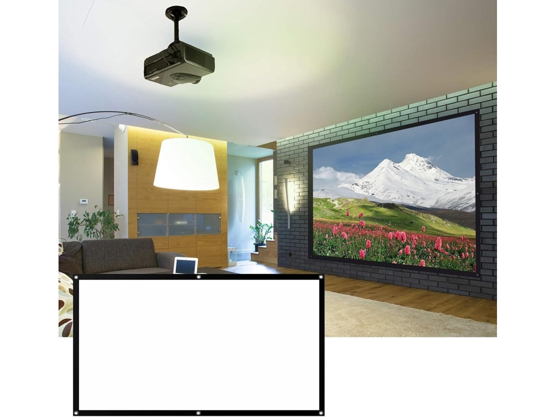 Pantalla De Proyección 4:3/16:9 4k Hd, Pantalla De Proyector Portátil Y Plegable Para Exteriores De 60 A 200