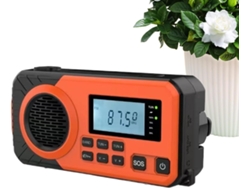 Radio Multifunción Con Manivela, Receptor Am/fm, Linterna Y Para Viajes.