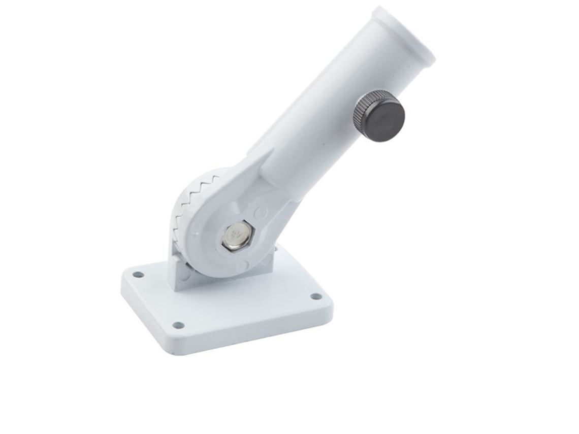 Soporte de asta de bandera resistente, tuerca de abrazadera ajustable de aluminio para todo tipo de clima y múltiples posiciones, construcción resistente a la intemperie.