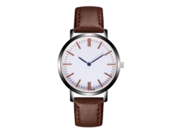 Reloj De Moda Para Hombres Zhoulianfa De Cuarzo Con Correa De Cuero Café Oscuro