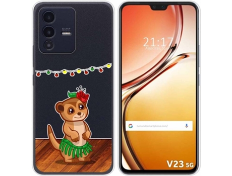 Carcasa para Vivo V23 5G TUMUNDOSMARTPHONE Dibujos Transparente Suricata Multicolor
