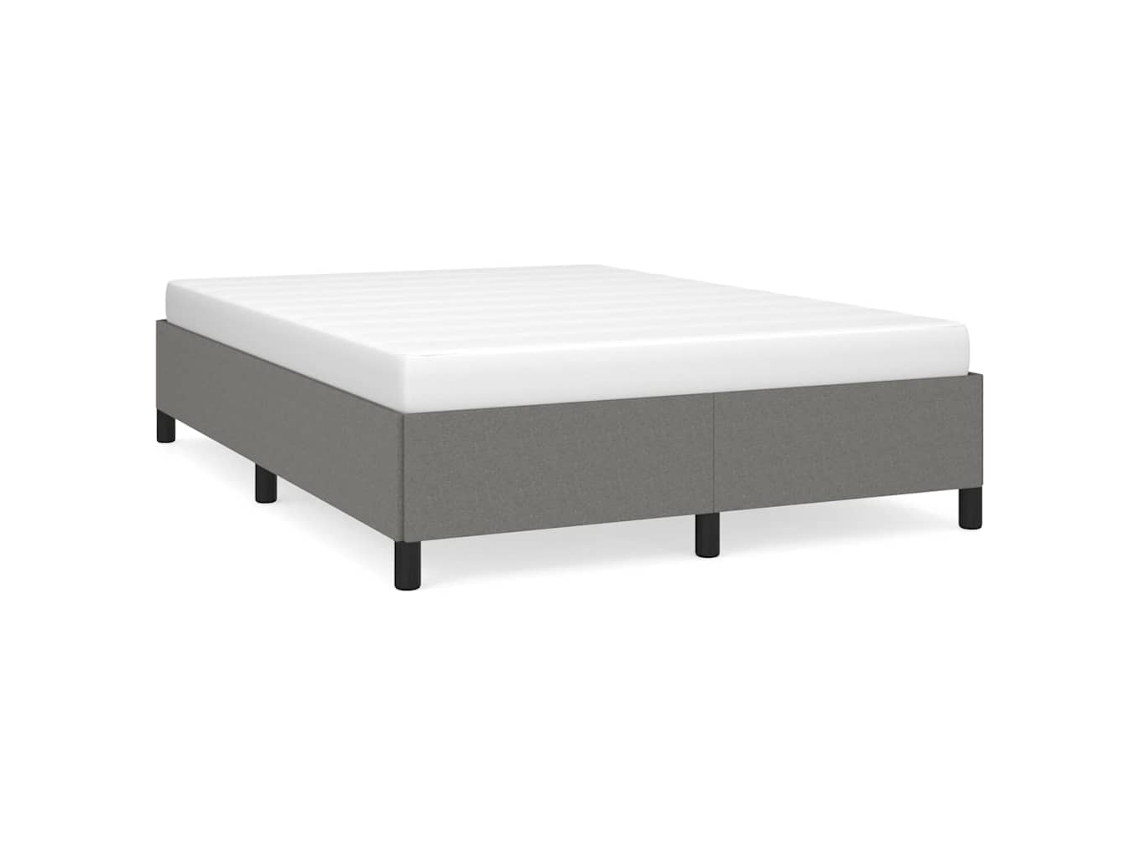 Maison Exclusive - Estructura De Cama Sin Colchón, Gris Oscuro, 137 X 190 Cm, Tela