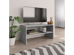 Mueble de Armario Tv 80X40X40 Cm Contrachapado Gris Cemento