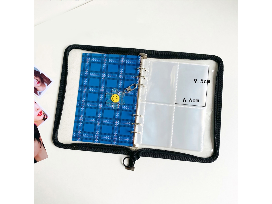 Álbum De Fotos A5 Mini Con Cremallera Y Hoja Transparente Para Tarjetas Postales Y Recuerdos Album De Fotos Negro