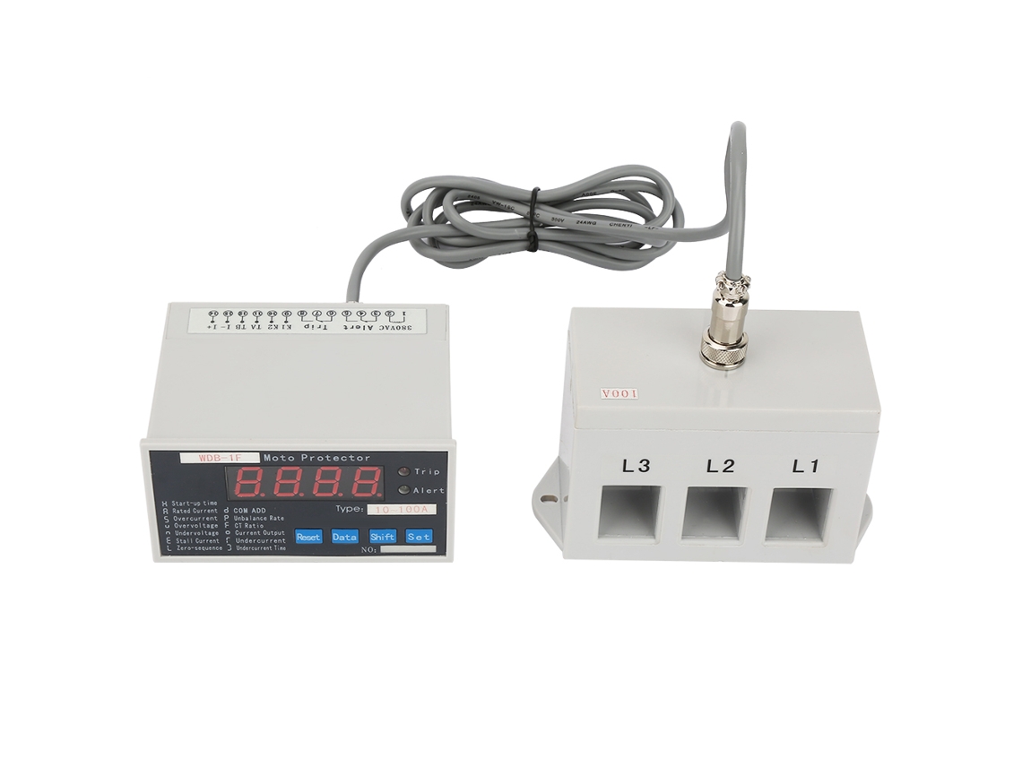 Protector digital de motor eléctrico de 380 V CA, 50/60 Hz, con protección contra sobrecarga y pérdida de fase (10-100 A)