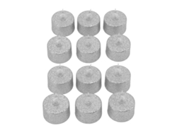 Yncm2026-velas Led Sin Llama Operadas Por Batería Velas De Té Electrónicas Decorativas Para Navidad Boda 12pcs Plata