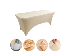 Mantel Rectangular Elástico De Spandex Para Bodas, Banquetes Y Fiestas (champán/122x75x75cm) Gertiz