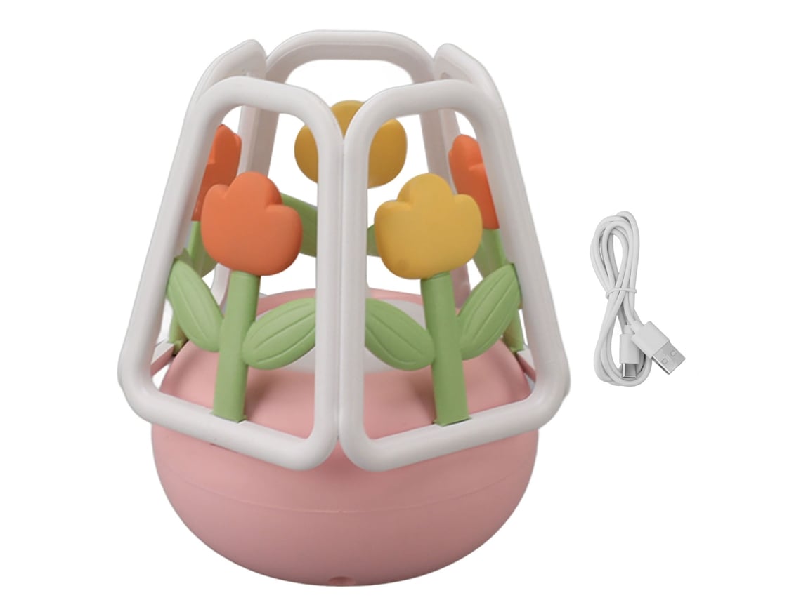 2026-lámpara Nocturna Led Tulipe Diseño De Silicona 5 Modos De Luz Batería Recargable 1200mah Para Dormitorio Hogar Rosa
