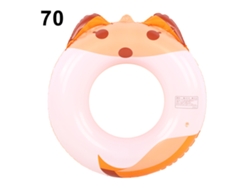 Flotador infantil con forma de zorro de 70 cm, juguete inflable ecológico, libre de PVC y no tóxico para piscinas.