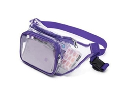 2026-bolsa De Cintura Transparente Impermeable Para Mujer Hombre Viaje Playa Eventos Conciertos Tiu Púrpura