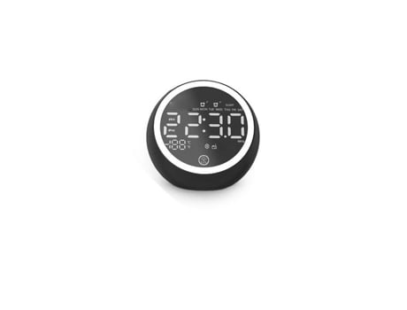X10 luz nocturna bluetooth5.0 altavoz reloj despertador radio reloj USB cargador teléfono radio negro color