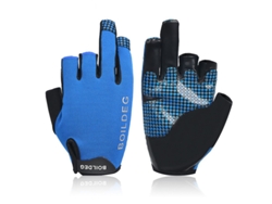 (azul L) Guantes De Dos Dedos, Absorbentes Y Secos, Ideales Para Navegación Y Pesca.