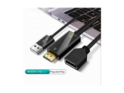 2026-conversor De Macho A Hembra Displayport 4k60hz Con Puerto Usb De Alimentación Para Pc Y Monitores Dp