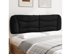 Cabecero De Cama Acolchado Tela Negro 180 Cm