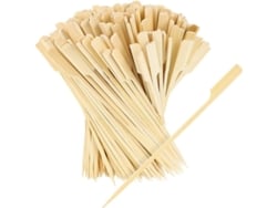 200 Brochetas De Bambú Para Aperitivos - 18 Cm - Superficie De Apoyo Ancha - Hogar