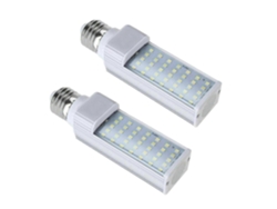 Rebe-luz Led E27 7w Para Acuario 6500k Blanca Planta Coral 35 Led 480-580lm Aluminio 2 Unidades