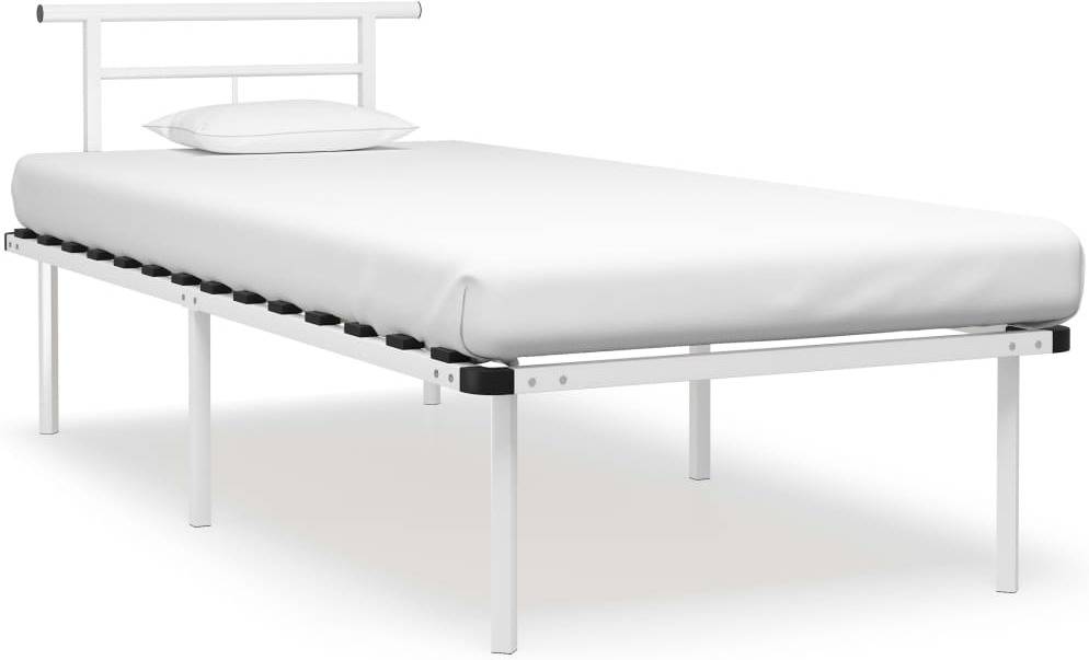 Cama VIDAXL (Blanco - Metal - Compatible con Colchón: 90x200 cm)