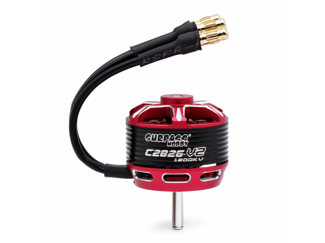 Motor sin escobillas Outrunner 2 3s para avión RC Surpass Hobby Serie C28 V2 C2826 de 1000 kV/1200 kV/1350 kV/1900 kV