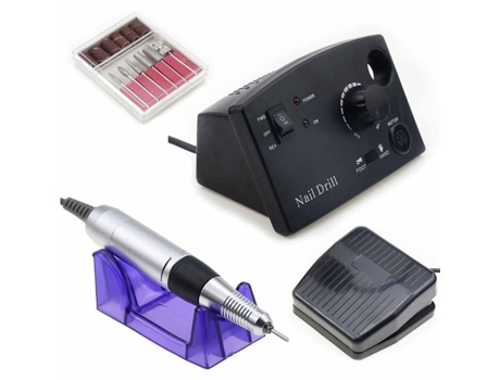 Taladro de uñas de 3 colores 35000RPM para máquina de taladro de manicura eléctrica& Accesorio Con Fresa Lima De Uñas Eléctrica