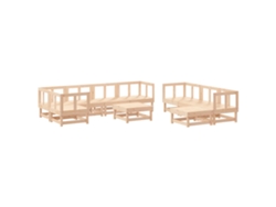 Maison Exclusive - Juego Muebles De Jardín 10 Piezas Madera Maciza Pino