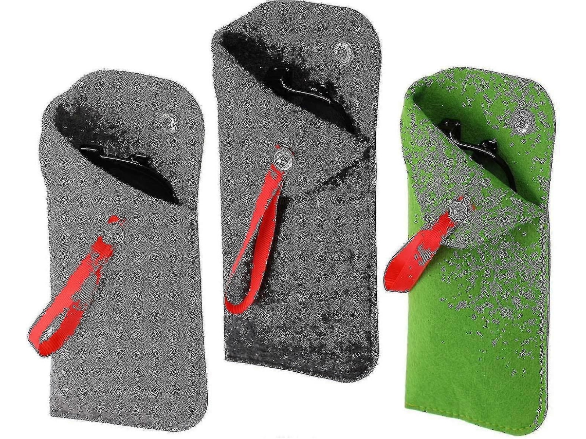 3 Fundas De Gafas Suaves De Fieltro Portátiles Para Viajes, Protectoras Y Compactas, Diseño Moderno