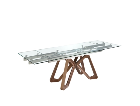 Mesa comedor extensible rectangular cristal templado ANGEL CERDA 160/200/240 x 90 x 76