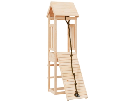 Parque Infantil VIDAXL con pared de escalada madera maciza pino (Edad Mínima Recomendada: 3 años)