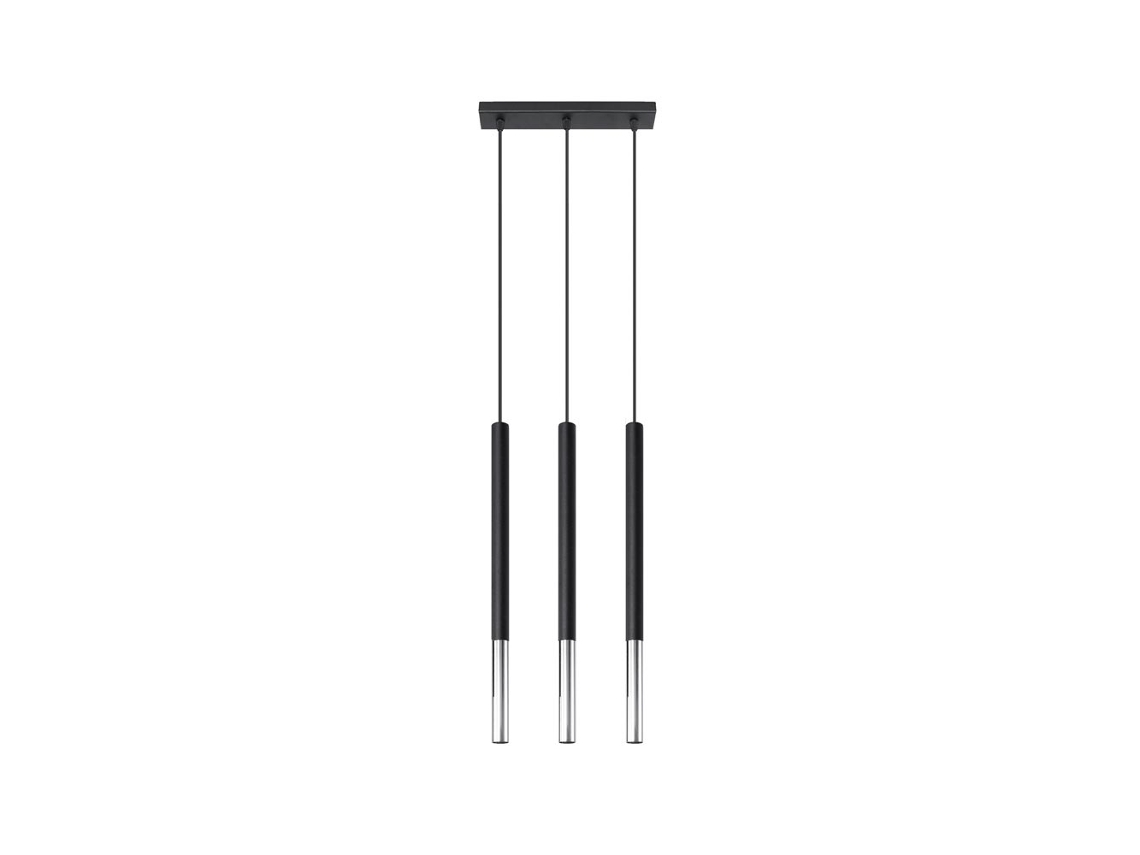 Sollux Sl.0886 Lámpara Colgante Mozaica 3l Negro Cromo