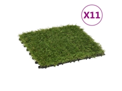 Baldosas De Césped Artificial 11 Uds Verde 30x30 Cm