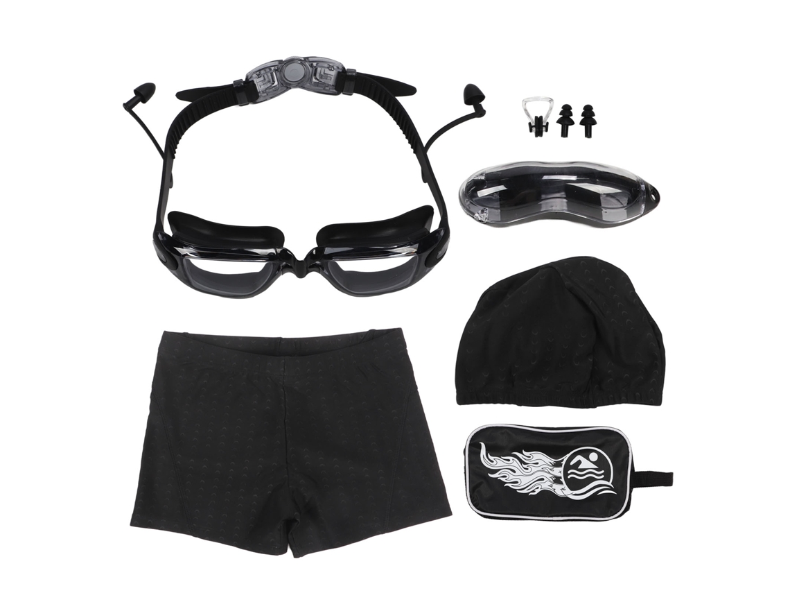 Juego De Gafas De Natación De 7 Piezas Con Casco Antivaho Con Protección Uv, Funda De Silicona, Pinza Nasal Y Tapones Para Los Oídos Xxl.