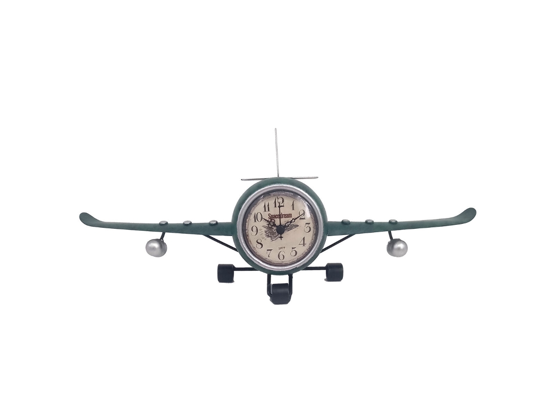 Reloj de Mesa SIGNES GRIMALT Avión Metal Vintage 8x16,5x42 cm