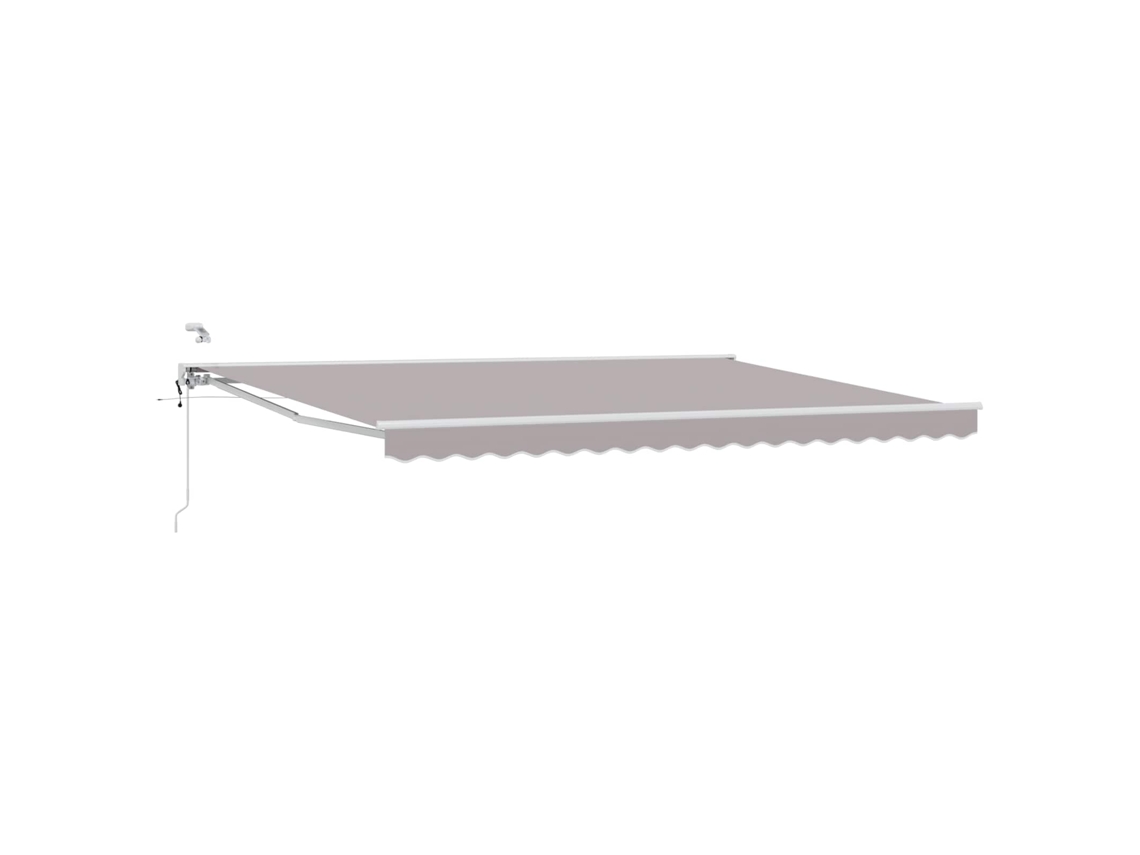 Vidaxl Toldo Retráctil Eléctrico Gris Claro Y Blanco. 5 X 3 M