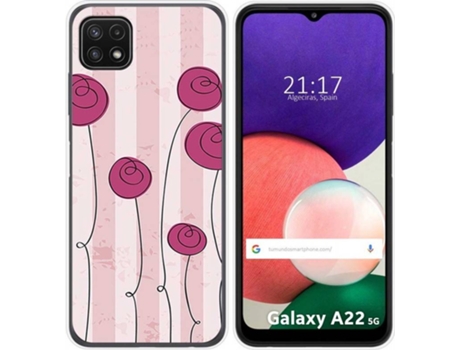 Carcasa Samsung Galaxy A22 5G TUMUNDOSMARTPHONE Flores Vintage Multicolor