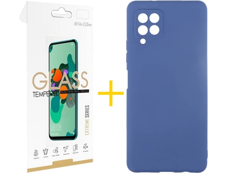 Kit Funda + Protector de Pantalla Samsung A12 5G SKYHE 3853 Azul